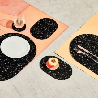 Capsule Trivet Duo in Speckled Black Capsule Trivet Duo in Speckled Black