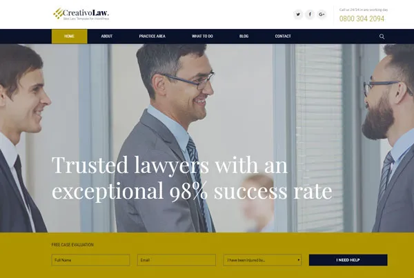 Creativo Law template