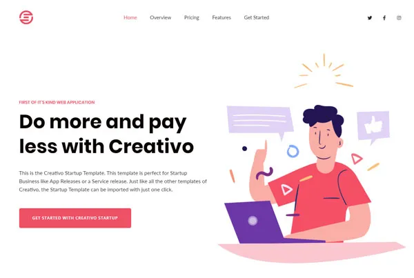 Creativo Startup Template
