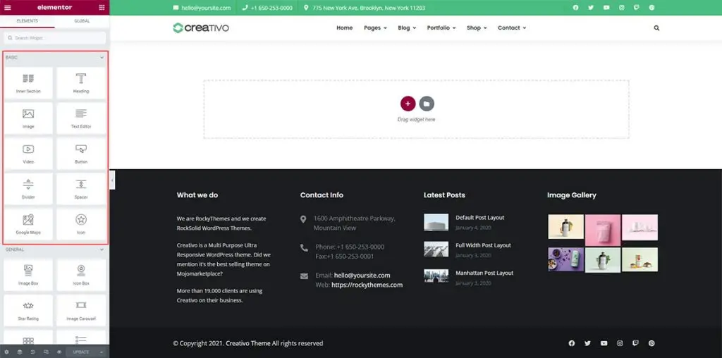 Widgets in Elementor