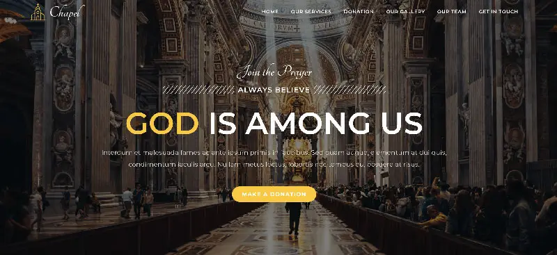 The OceanWP Church theme