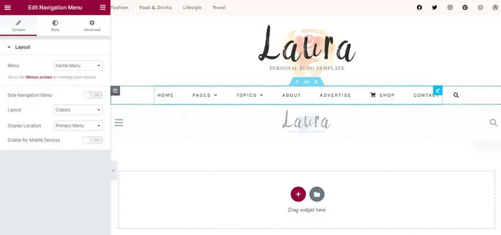 Fully flexible header builder
