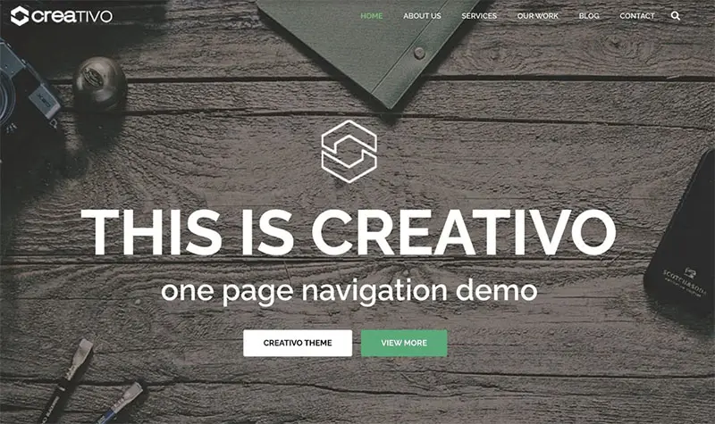 The Creativo One Page template