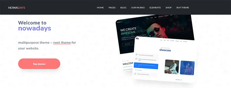 NowaDays by Like-A-Pro multipurpose WordPress theme