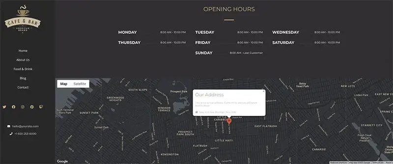 Make it easy for your customers to find you by using the Google Map Creativo Element