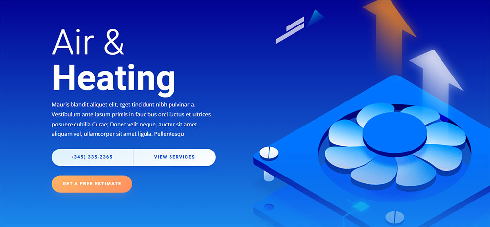 Divi Theme HVAC Layout